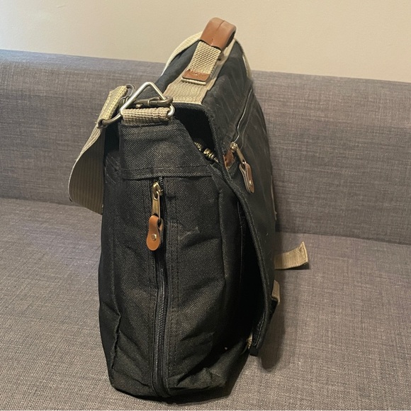 Vintage IBM Black Canvas Shoulder Messenger Laptop Computer Bag EUC - Picture 3 of 9